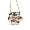 Bolso de noche acrílico bañado en oro, moderno, pequeño, con forma de flor fresca, con cadena y bandolera para mujer.
