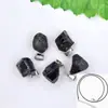 Pendente de Pedra Natural Turmalina Negra Bruta Forma Livre Irregular Colar de Minério Bruto de Turmalina Acessórios de Joia Atacado