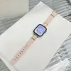 Adecuado para Correa de Apple S12S98765Se Watch, Pulsera de Cuero, Hebilla de Anillo Linda de Garra de Gato, Correa de Reloj Versátil para Mujer