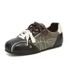 Zapatillas de entrenamiento alemanas de cuero suave estilo retro para mujer, nuevo modelo 2026, zapatillas deportivas casuales de moda con cordones, estilo callejero americano, Zapatillas Forrest Gump