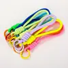 Llavero de Cuerda de Poliéster Tejida a Mano Colorida Colgante Pequeño Accesorios para Joyería DIY Cuerda Anti-Pérdida Cadena para Teléfono Móvil Correa