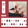 Explosões Vermelhas da Internet Puro Desejo Estilo Simples Usar Armadura Diariamente Manicure Branca Peças Europeias e Americanas Francesa Longa Armadura Removível