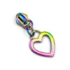 Tiradores de Cremallera Coloridos Personalizados, 15 Estilos de Pestañas de Cremallera Elegantes de Aleación de Zinc, Accesorios para Equipaje, No. 5 Cabezales de Cremallera Metálicos Iridiscentes Electrochapados