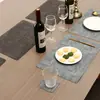 Mantel Individual de Cuero para Mesa de Comedor Esterilla Gruesa con Aislamiento Térmico Estilo Nórdico ins Impermeable a Prueba de Aceite Hogar Lujo Ligero Alta Calidad Posavasos Mantel Estilo Occidental