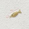 Pingente Geométrico Peixe Koi com Banho de Ouro Real 14K Retentor de Cor Acessórios para Pulseira Colar Brincos de Joias Feitas à Mão DIY