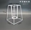 Soporte de Lámpara Hecho a Mano Lámpara de Mesa Gancho para Lámpara Colgante Cuadrado de Abuela Flor Marco de Hierro Pantalla Tejido de Cuerda de Algodón Repujado Mano DIY