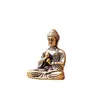 Estátua Pequena de Buda da Sabedoria em Latão Puro, Mini Buda, Buda de Bolso, Decoração Cultural Vintage, Ornamento Artesanal para Mesa