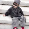 Casaco Jaqueta de Couro Falso Duas Peças para Meninos Primavera e Outono Infantil Macio com Capuz Corta-vento Roupas de Bebê Comércio Exterior