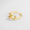 Anillo de herradura de estilo francés en plata esterlina 925 coreana para mujer, diseño de apertura INS, estilo frío y avanzado.