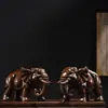 Ornamento de Elefante Esculpido em Ébano Elefante Sólido Esculpido Decoração para Casa Sala de Estar Escritório Presente de Inauguração Artesanato