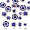 Flor de doble capa de tamaño transfronterizo mezclada con placa de girasol de 100 colores, hebilla de diamante de cristal cosida a mano, accesorios de joyería DIY