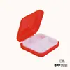 Pastillero de Viaje Cruz Cuatro Compartimentos Portátil Recargable Pequeño Mini Pastillero Organizador de Pastillas de 7 Días Estuche para Pastillas para Llevar