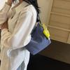 Bolso de Mano de Color Sólido para Mujer de Gran Capacidad de Tela de Nailon Suave y Encerada Bolso Simple de Axila Bolso de Mano Nuevo Bolso de Hombro para Mamá