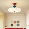 Luz de techo para habitación infantil y dormitorio Memphis, con forma de corazón colorido, moderna estilo crema de pétalos para habitación de princesa dormitorio principal, hierro
