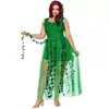 Fantasia de Halloween Hera Venenosa conjunto de vestido verde, vestido de fada, fantasia para role-playing, traje de cosplay da Hera Venenosa