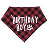Amazon más vendido mascota a cuadros toalla triangular toalla para saliva perro cumpleaños toalla triangular babero sombrero de cumpleaños para mascota