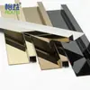 Fábrica de engenharia de comércio exterior direto tira de fechamento de azulejo cerâmico canto de ânodo metálico tira de crimpagem de aço inoxidável Acabamento de Azulejo