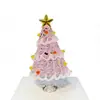 Árbol de Navidad de Vidrio Soplado a Mano de 8.5 cm Zibo Manualidades de Vidrio Árbol de Navidad Giratorio Jingdezhen