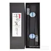 Pauzinhos de Madeira Estilo Desenho Animado, Pauzinhos Gato da Sorte, Pauzinhos de Desenho Animado Simples Estilo Japonês para Adultos, 2 Pares Caixa de Presente Pauzinhos de Madeira