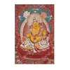 Deus da Riqueza Amarelo Pequeno Thangka Porta-Retrato Ornamento Bodhisattva Manjushri Tara Verde Entrada Sala de Estar Pintura Decorativa Pintura Suspensa Estátua de Buda Adoração