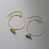 Pulseira sino dupla camada retrô moda nacional de nicho feminina aço titânio ouro 18K pulseira para namoradas joias populares online ins