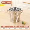 Cubo de hielo de acero inoxidable cubo de hielo para bar comercial cubo de champán estilo europeo cubo de hielo con punta martillada cubo de hielo de gránulos cubo de cerveza cubo de vino