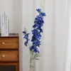 Flores Delphinium Artificiais para Arranjos de Chão de Casamento, Decorações de Teto, Ornamentos Decorativos Violeta Falsos, Decorações de Arte Floral