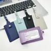 Etiqueta de equipaje de cuero PU con tapa abatible, protección de privacidad para tarjeta de embarque, multicolor, en stock, Amazon transfronterizo