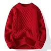 Venda quente transfronteiriça, popular em estoque, novo suéter casual de gola redonda outono e inverno, malha básica, suéter largo plus size