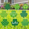 St. Decorações de Inserção no Solo para o Dia de São Patrício, Placas Decorativas de Inserção no Solo em Formato de Trevo, Adequadas para Festas de Festival Irlandês