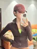 Novo Estilo Jaqueta de Yoga Manga Longa Curta Secagem Rápida Gola Alta Slim Fit para Mulheres Roupas Esportivas de Alta Elasticidade