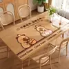Tapete de Mesa Kapibala de Vidro Macio Transparente, Não Lavável, Impermeável, à Prova de Óleo, Resistente ao Calor, Tapete de Proteção de Mesa Resistente a Altas Temperaturas