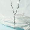 Novo Colar de Borla com Disco de Diamante Estilo Coreano Design Simples Fresco Nicho Estilo Frio choker Colar Feminino