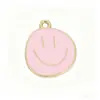 Accesorios para Joyería de Aleación DIY Colgante Esmaltado de Cara Sonriente de Dibujos Animados Pulsera Collar Llavero Colgante Pequeño Personalizado