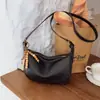 Bolsa de Ombro Transversal Casual Retro Simples de Moda Feminina de Nicho Estilo Coreano para Trabalho e Deslocamento Bolsa Dumpling