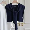 Chal de Alta Gama con Chaleco de Punto Pequeño, Color Sólido, Nuevo Estilo Primavera y Otoño, Protector de Cuello Versátil para Vestir en Capas, Chal Pequeño, Cuello Falso