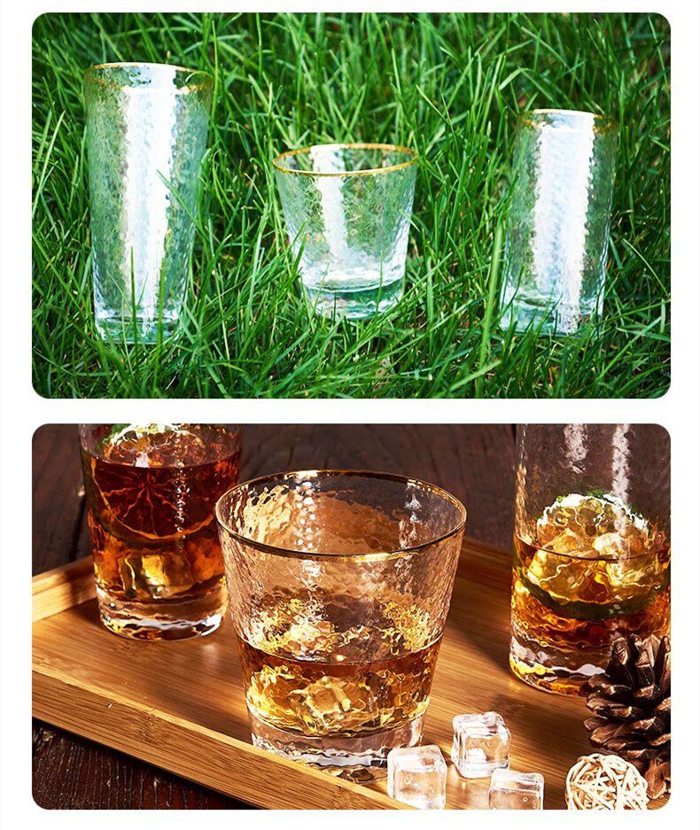 金边口锤纹杯6