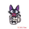 Nuevos parches de tela bordados de gato de dibujos animados para computadora, accesorios de ropa bordados, pegatinas decorativas DIY, al por mayor en stock