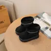 Botas de Neve para Meninas Infantil 2025 Outono e Inverno Novas Pelúcia Quente Peludas Slip-On Sapatos de Algodão Atacado Comércio Exterior