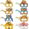 Óculos e máscaras da Patrulha Canina e Homem-Aranha em estoque transfronteiriços, máscaras de festa de desenhos animados, itens decorativos de papel para festa à fantasia