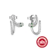 Novos brincos de prata 925 esterlina criativos irregulares em formato de cobra com diamantes brincos Europeus e Americanos mais vendidos brincos personalizados INS