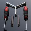 Llave de vaso trigeminal simple extendida multifunción herrings triángulo barril kit de reparación de neumáticos de motocicleta auto