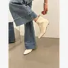 2025 Botines Nuevos de Punta Cuadrada y Tacón Gatito para Mujer con Cierre Trasero, Botas de Moda Versátiles y Ajustadas, Botines de Tobillo de Tacón Bajo, Botas de Moda