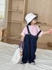 Overol de mezclilla para niña Primavera y Verano 2024 Nuevo estilo coreano Bebé Suelto Infantil Pantalones unisex Pantalones de niño