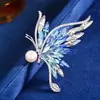 Novo Broche de Flor de Luxo Leve de Alta Qualidade para Mulheres, Design Animal com Artesanato Pesado e Diamantes, Grande Acessório para Roupas
