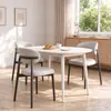 Silla de Comedor Moderna de Lujo Ligero con Tapicería Gruesa de Cuero y Respaldo Suave, Adecuada para Apartamentos Pequeños, Personalizable con Opciones de Pedido al por Mayor