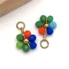 Cuentas ABS Flores de Margarita Perla Acero Inoxidable Tejido a Mano Girasol Cuentas de Cristal Pendientes Accesorios de Joyería DIY