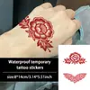 Los Populares Tatuajes Temporales de Henna Rojo de Temu Son Duraderos, Impermeables y Adecuados para el Cuerpo de las Mujeres, Estilo Tribal Tradicional, y Pueden Usarse para Eventos de Boda
