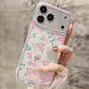 Funda de teléfono floral transparente con patrón floral que cubre toda la pantalla, adecuada para Apple 17PROMAX y iPhone18PRO