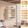 Estante de dormitorio montado en la pared con cajones, almacenamiento de cama montado en la pared, no requiere taladro, una gran herramienta para la modificación de la litera superior, cesta colgante
